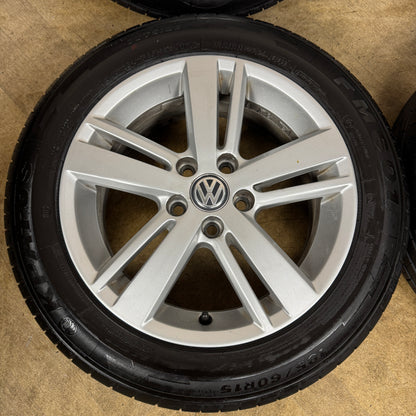 15'' GENUINE VW POLO 6R MK5 STRATFORD ALLOY WHEELS ALLOYS TYRES 6R0601025AC