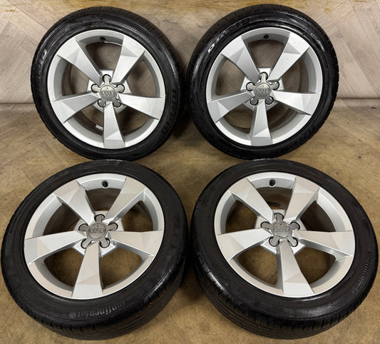 16'' GENUINE AUDI A1 5 SPOKE ALLOY WHEELS ALLOYS TYRES 5X100 8XA601025A