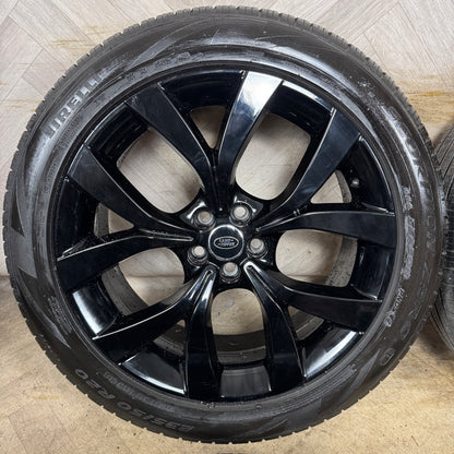 20'' GENUINE RANGE ROVER EVOQUE DISCOVERY SPORT BLACK LAND ALLOY WHEELS TYRES MK72-AA
