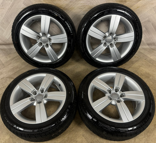 17'' GENUINE AUDI TT MK2 MK3 5 SPOKE WINTER TYRES ALLOY WHEELS ALLOYS