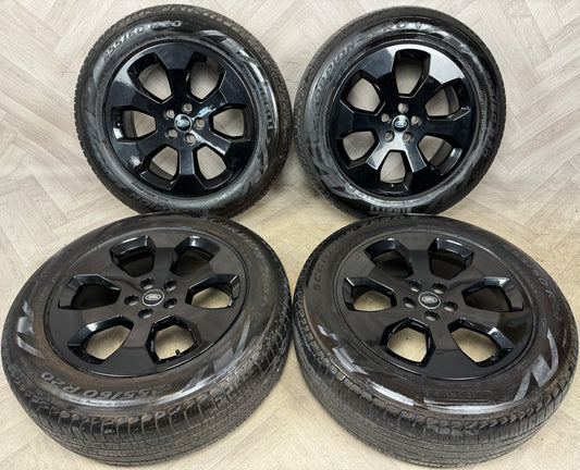 20'' GENUINE LAND ROVER DEFENDER 6 SPOKE BLACK 6011 ALLOY WHEELS TYRES ALLOYS