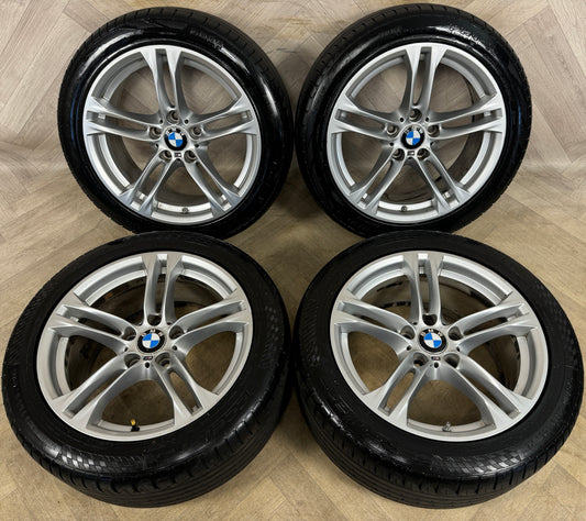 18'' GENUINE BMW 5 SERIES 613 SILVER M SPORT F10 F11 ALLOY WHEELS TYRES ALLOYS 5X120