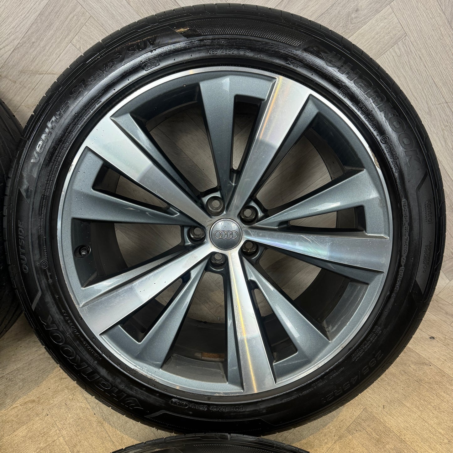 21" GENUINE AUDI Q8 S LINE 10 DOUBLE SPOKE ALLOY WHEELS ALLOYS TYRES 4M8601025AA