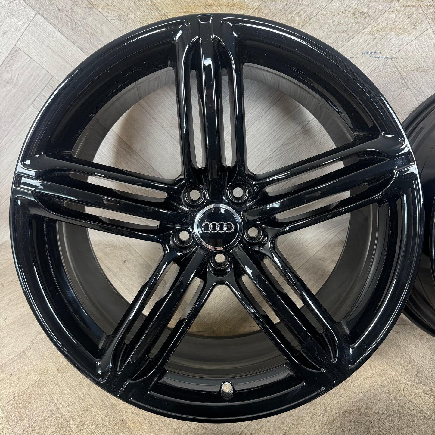 20'' GENUINE AUDI Q5 5 TRIPLE SPOKE SEGMENT BLACK S LINE ALLOY WHEELS ALLOYS