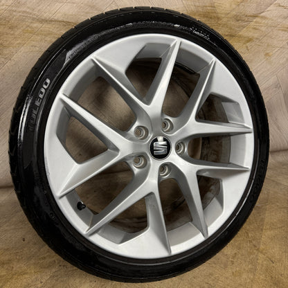 1X 18'' GENUINE SEAT LEON FR PERFORMANCE MK3 ALLOY WHEEL TYRE SINGLE  5X112 FITMENT  7.5J ET51 CENTRE BORE: 57.1 PART: 5F0601025F