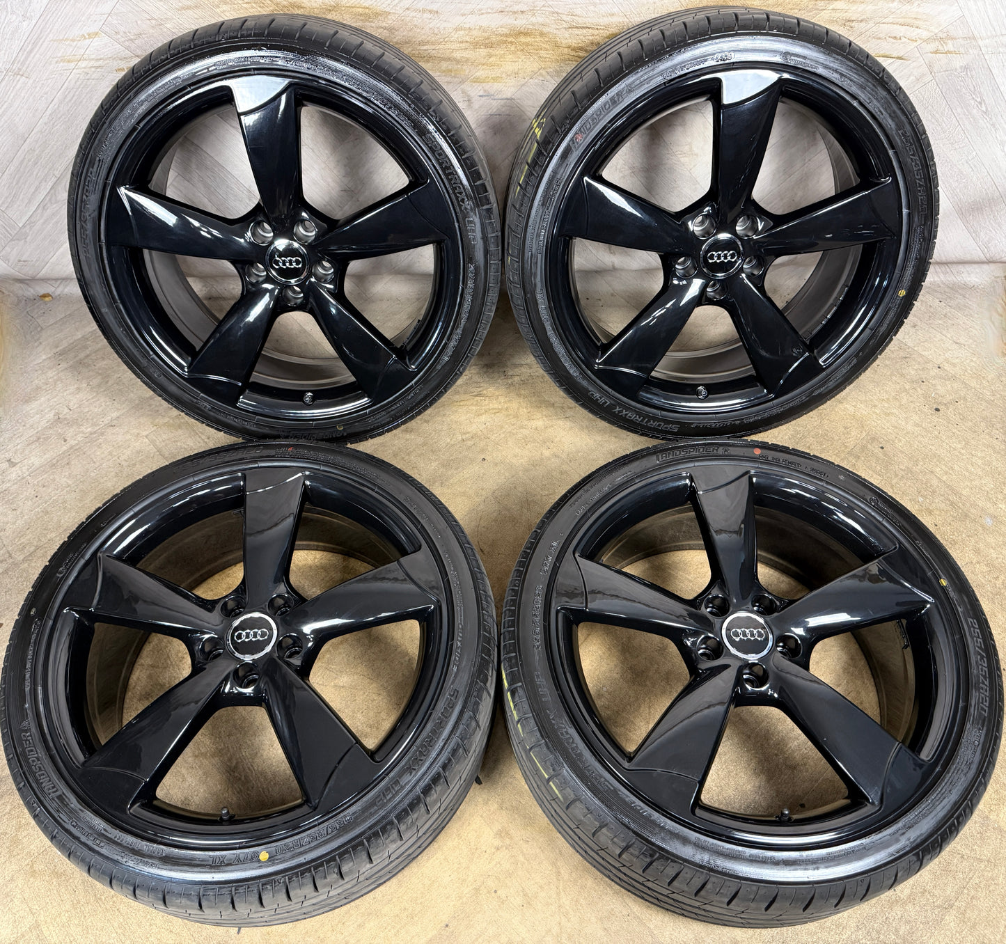 20'' GENUINE AUDI A6 S LINE GLOSS BLACK EDITION S6 C7 ALLOYS WHEELS TYRES 4G9601025BP
