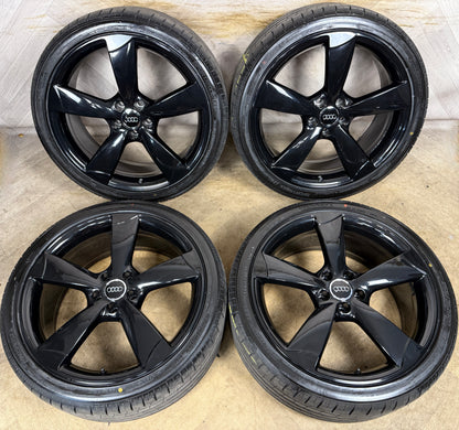20'' GENUINE AUDI A6 S LINE GLOSS BLACK EDITION S6 C7 ALLOYS WHEELS TYRES 4G9601025BP