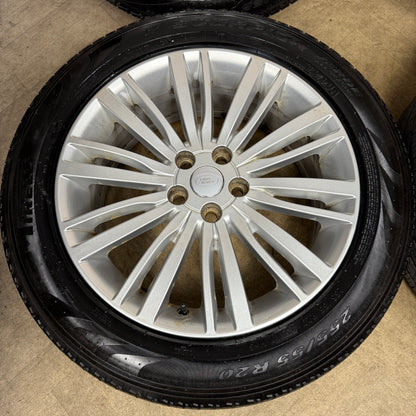 20'' GENUINE LAND ROVER DISCOVERY 5 SILVER 1011 RANGE ROVER SPORT ALLOY WHEELS TYRES ALLOYS 5X120 HY321007RA