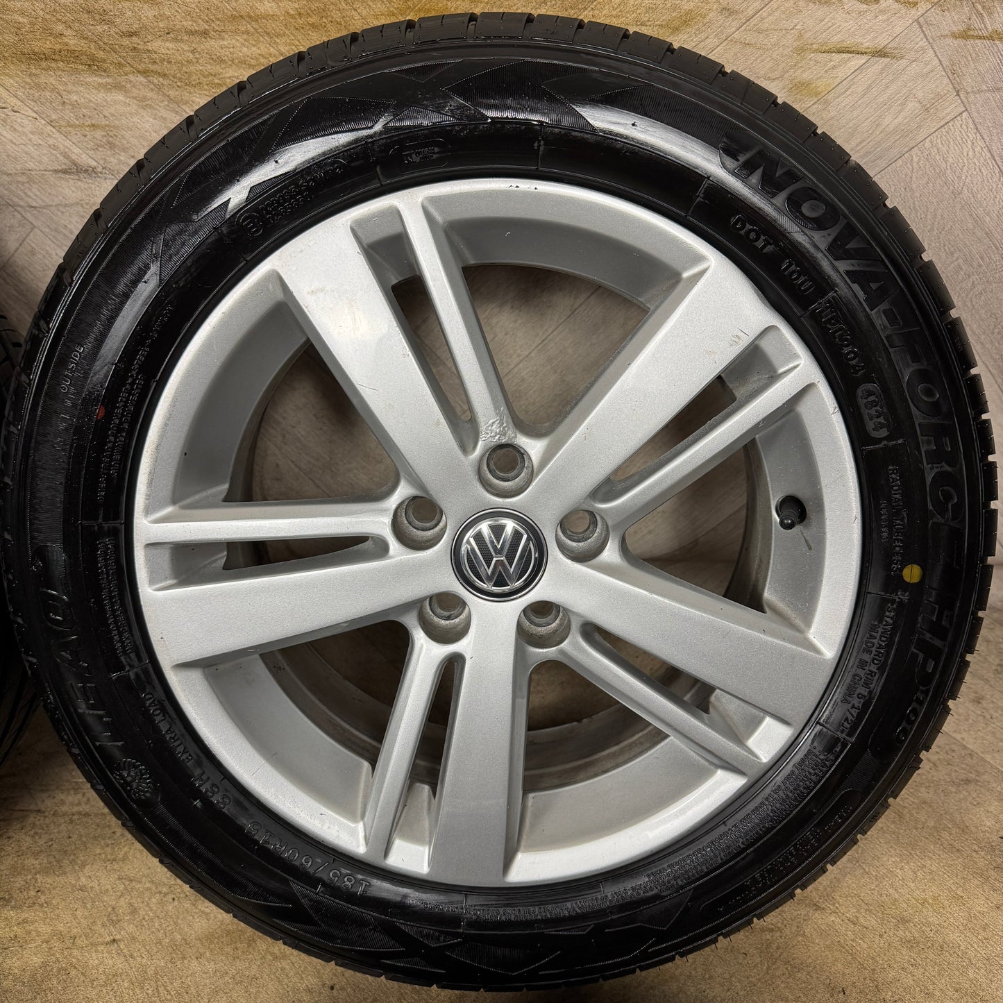 15'' GENUINE VW POLO 6R MK5 STRATFORD ALLOY WHEELS ALLOYS TYRES 6R0601025AC