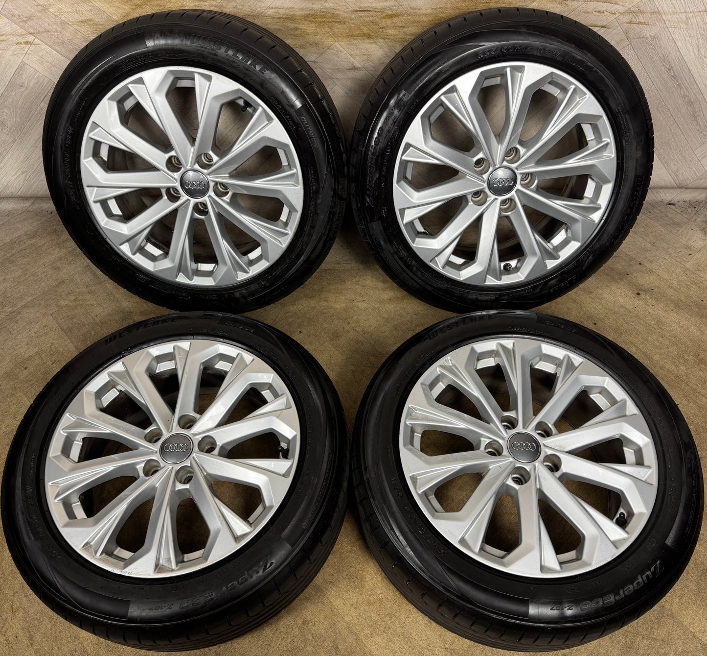 17'' GENUINE AUDI A4 MULTISPOKE B8 B9 A4 ALLOY WHEELS ALLOYS TYRES 8W0601025L