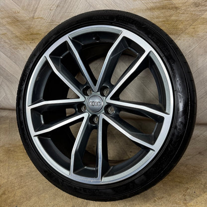 1X 19'' GENUINE AUDI A5 S5 S LINE WHEEL ALLOY TYRE SPARE 5X112 FITMENT 8.5J ET32 PART: 8W0601025DF