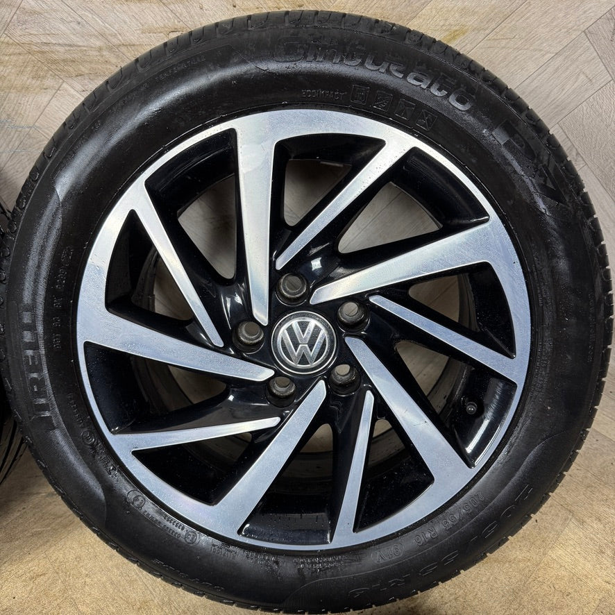 16'' GENUINE VW GOLF MK7 WOODSTOCK MK8 MK6 ALLOY WHEELS TYRES ALLOYS 5G0601025DS