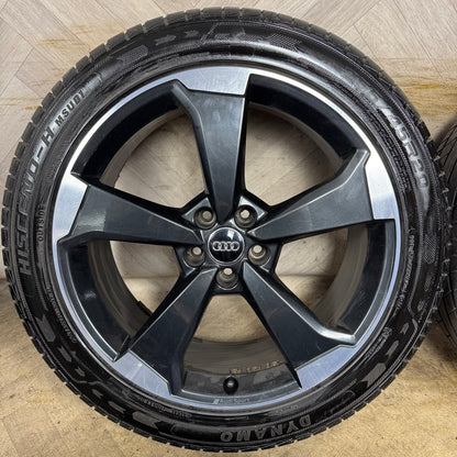 20'' GENUINE AUDI Q5 5 SPOKE BLACK EDITION ROTOR S LINE TYRES ALLOY WHEELS ALLOYS 80A601025AQ