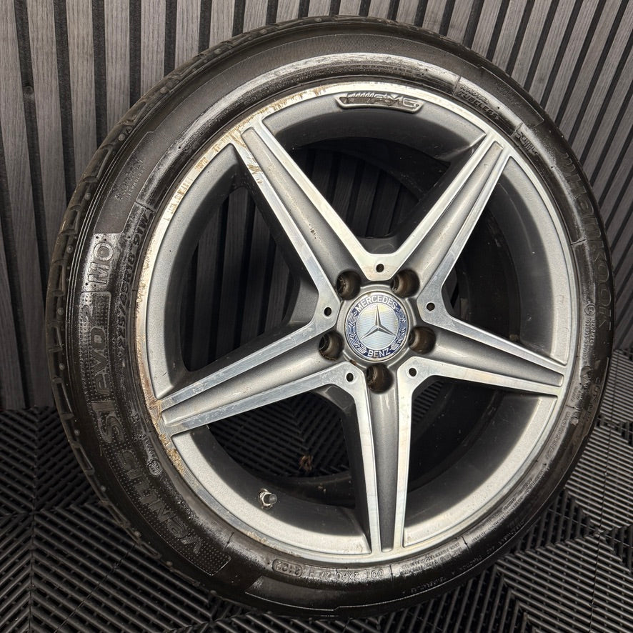 1X 18" Genuine Amg Mercedes C Class Sport Alloy Wheel Tyre W205 Front  5X112 Fitment  7.5J Et44 Part: A2054011100