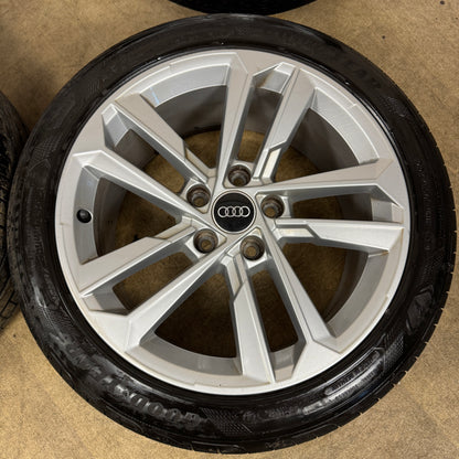 17'' GENUINE AUDI A3 5 DOUBLE SPOKE ALLOY WHEELS ALLOYS TYRES GOLF CADDY 8Y0601025E 5X112