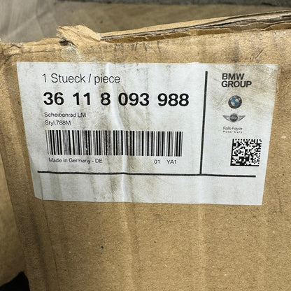 1X 19'' GENUINE BMW M2 COMPETITION 788M F87 ALLOY WHEEL BLACK REAR  10J ET40 PART: 8093988