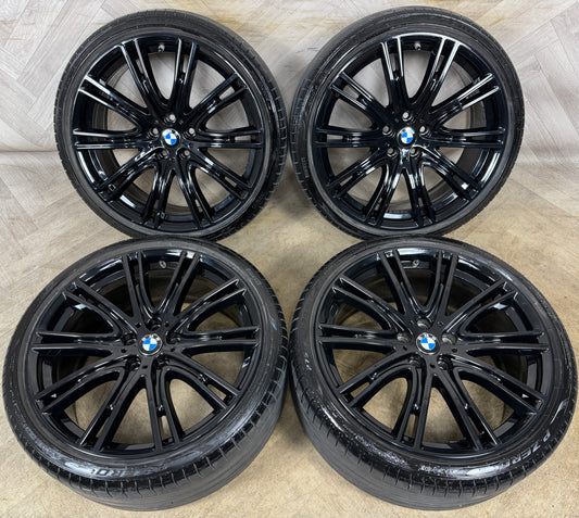 20'' GENUINE BMW 5 SERIES 759 INDIVIDUAL BLACK M SPORT G30 G31 ALLOY WHEELS TYRES ALLOYS