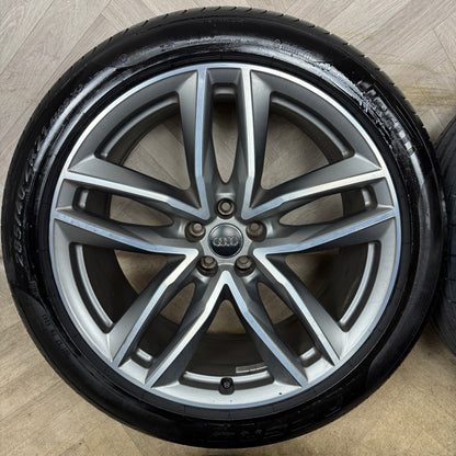 21'' GENUINE AUDI Q7 S LINE RS 5 DOUBLE SPOKE ALLOY WHEELS ALLOYS TYRES 4M0601025T