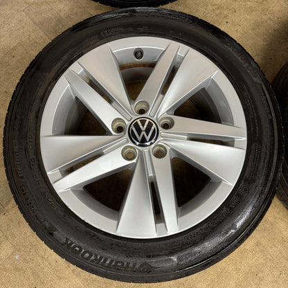 16'' GENUINE VW GOLF MK8 NORFOLK MK7 MK6 ALLOY WHEELS TYRES ALLOYS CADDY 5X112