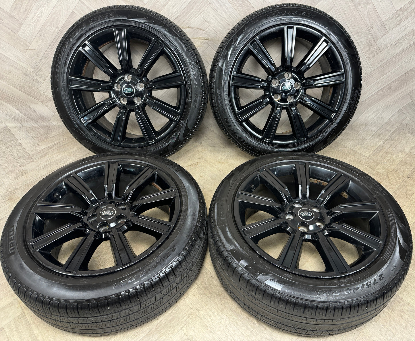 21" GENUINE RANGE ROVER SPORT LAND DISCOVERY BLACK WHEELS TYRES ALLOYS GK6M1007AA 5X120