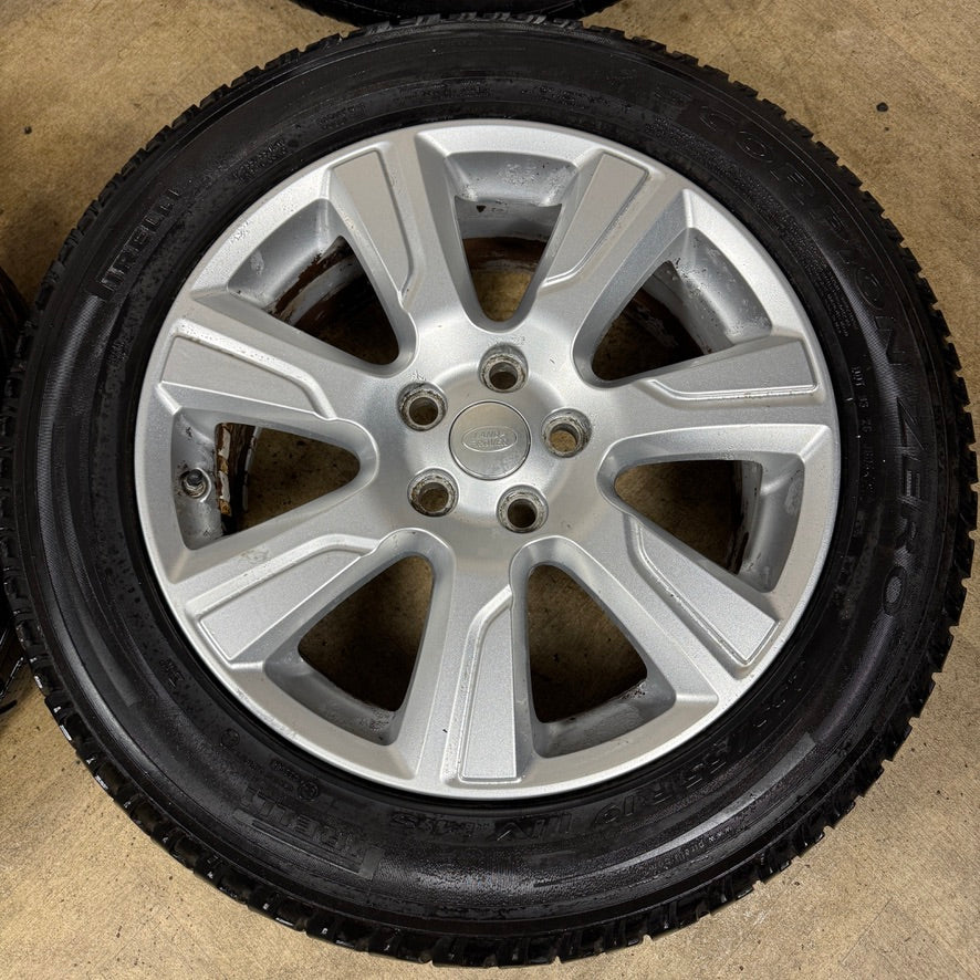 19'' GENUINE LAND ROVER DISCOVERY 4 3 SILVER RANGE ROVER SPORT ALLOY WHEELS TYRES ALLOYS DH22-1007-AAW