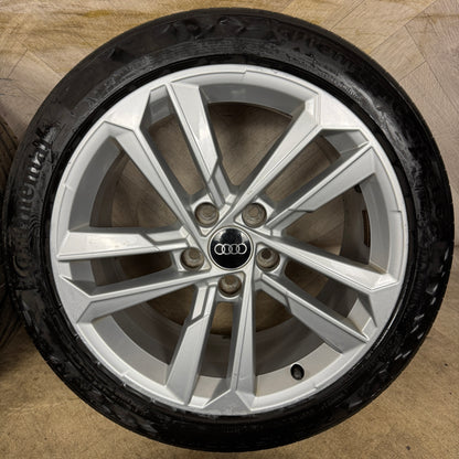 17'' GENUINE AUDI A3 5 DOUBLE SPOKE ALLOY WHEELS ALLOYS TYRES GOLF CADDY 8Y0601025E 5X112