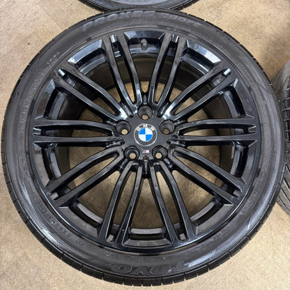 19'' GENUINE BMW 5 SERIES 664 M SPORT BLACK G30 G31 ALLOY WHEELS TYRES ALLOYS
