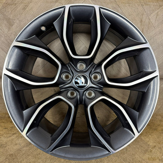 1X 19'' GENUINE SKODA KAROQ CRATER ALLOY WHEEL SPARE  5X112 FITMENT  8J ET45 PART: 57A601025Q