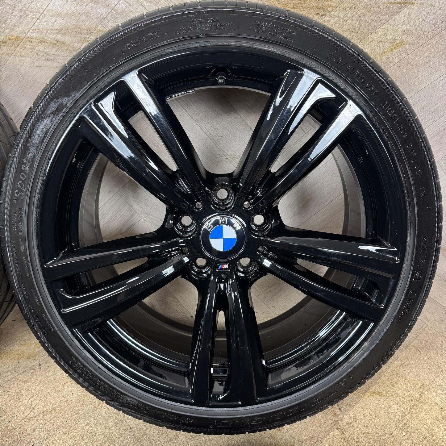 19" GENUINE BMW 3 SERIES 442 BLACK M SPORT F30 F31 F32 E90 E92 ALLOY WHEELS TYRES ALLOYS 5X120