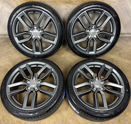 18'' GENUINE AUDI S3 A3 S LINE GREY ALLOY WHEELS ALLOYS TYRES GOLF CADDY 8V0601025M