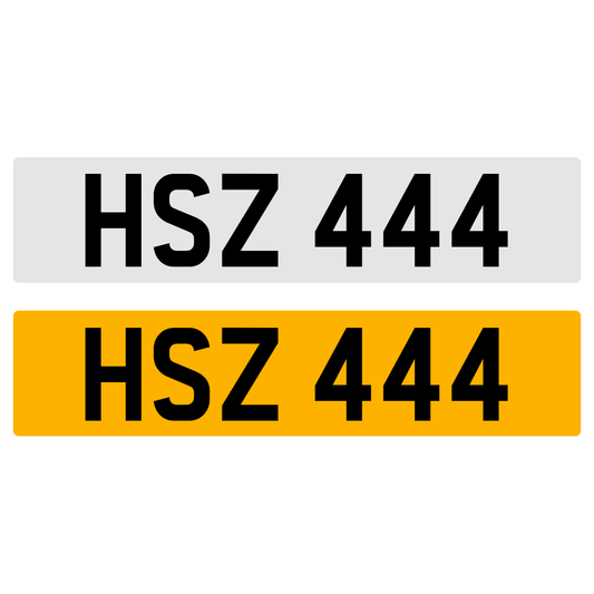 HSZ 444 NUMBER PLATE REGISTRATION NUMBERPLATE REGISTRATION CHERISHED DATELESS NORTHERN IRISH NI