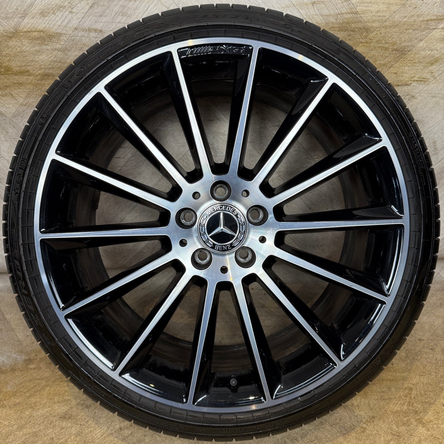 1X 20" GENUINE AMG MERCEDES E CLASS BLACK DC ALLOY WHEEL W213 FRONT 5X112 FITMENT 8J ET43 PART: A2134012200