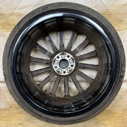 1X 20" GENUINE AMG MERCEDES E CLASS BLACK DC ALLOY WHEEL W213 FRONT 5X112 FITMENT 8J ET43 PART: A2134012200