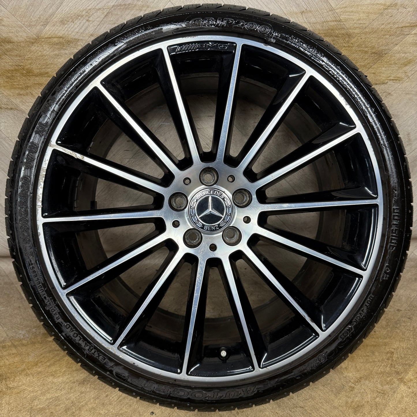 1X 20" GENUINE AMG MERCEDES E CLASS BLACK DC ALLOY WHEEL W213 REAR 5X112 FITMENT 8J ET43 PART: A2134012300