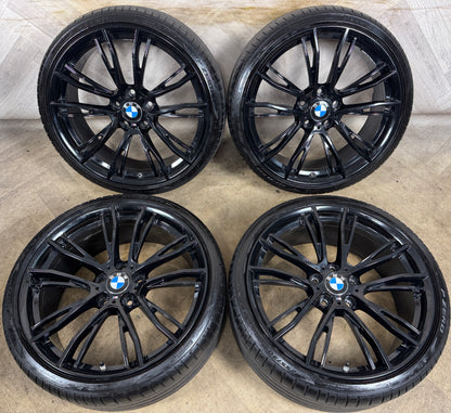 20" GENUINE BMW 3 SERIES 624 BLACK M SPORT 4 F30 F31 F32 E90 ALLOY WHEELS TYRES 6862773 & 6862774