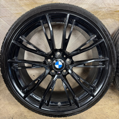 20" GENUINE BMW 3 SERIES 624 BLACK M SPORT 4 F30 F31 F32 E90 ALLOY WHEELS TYRES 6862773 & 6862774