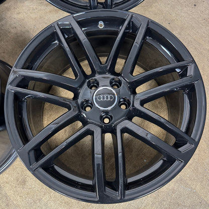 19'' GENUINE AUDI A5 S LINE BLACK ALLOY WHEELS ALLOYS TYRES 8T0601025DB