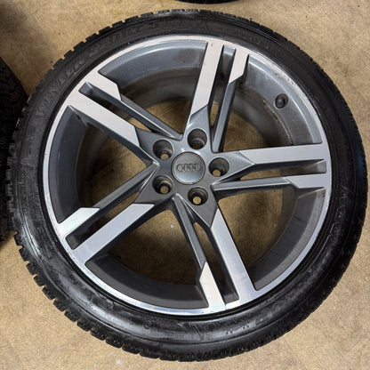 18'' GENUINE AUDI A4 S LINE 5 DOUBLE DC SPOKE B8 B9 ALLOY WHEELS ALLOYS TYRES 8W0601025M
