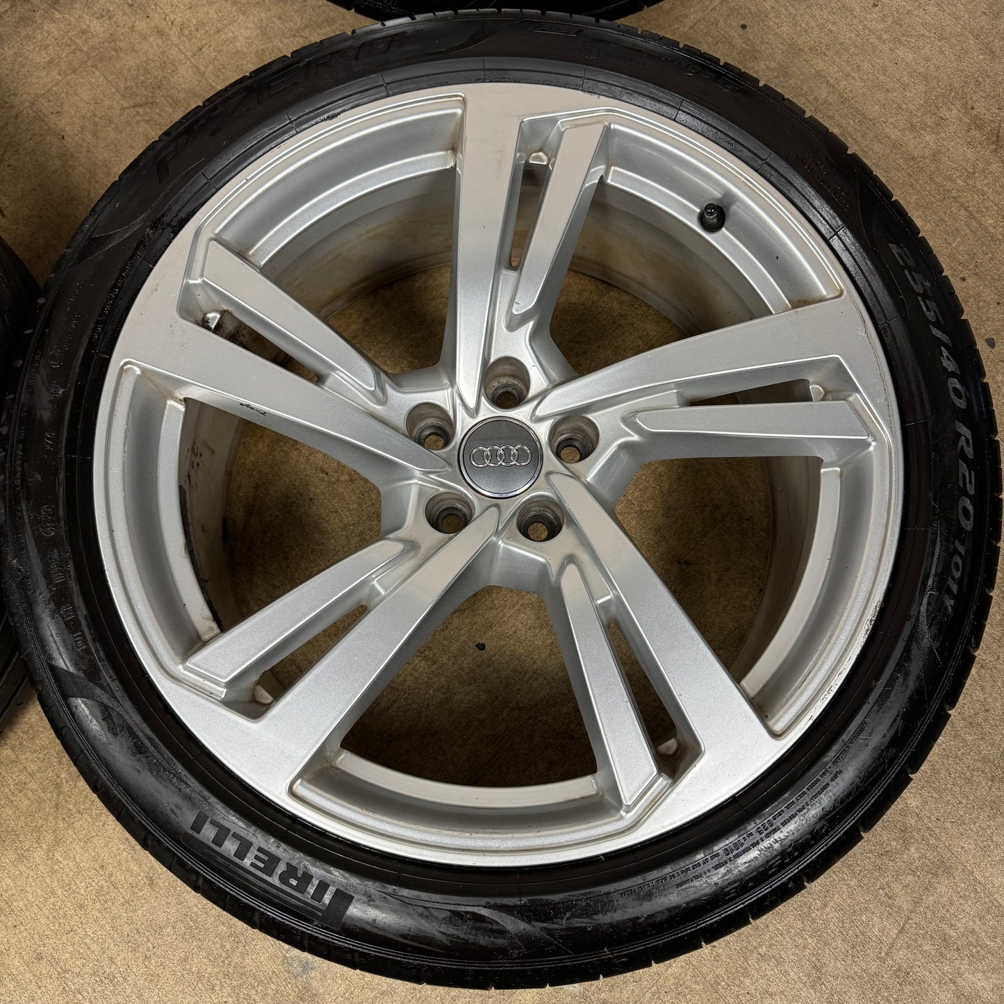 20'' GENUINE AUDI A7 S LINE 5 DOUBLE SPOKE A8 ALLOY WHEELS ALLOYS TYRES 4K8601025G