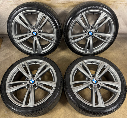19" GENUINE BMW 3 SERIES 442 GREY M SPORT F30 F31 F32 E90 E92 ALLOY WHEELS TYRES ALLOYS 5X120