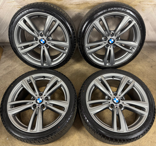 19" GENUINE BMW 3 SERIES 442 GREY M SPORT F30 F31 F32 E90 E92 ALLOY WHEELS TYRES ALLOYS 5X120