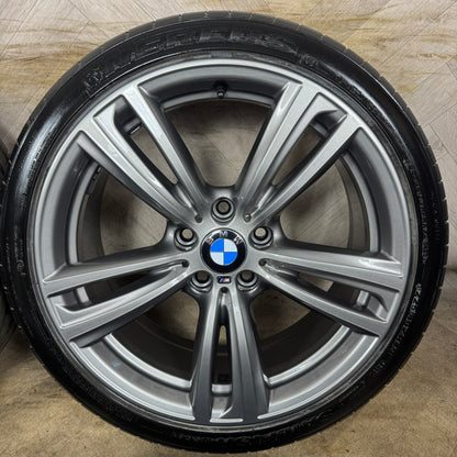 19" GENUINE BMW 3 SERIES 442 GREY M SPORT F30 F31 F32 E90 E92 ALLOY WHEELS TYRES ALLOYS 5X120