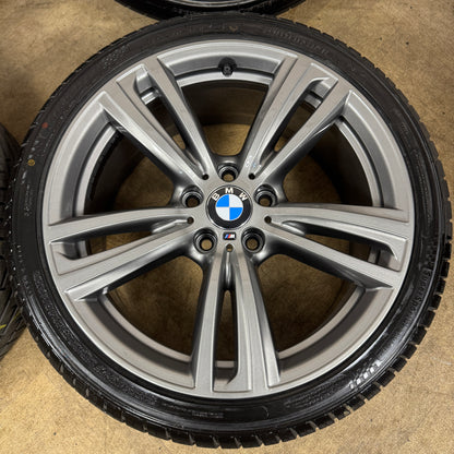 19" GENUINE BMW 3 SERIES 442 GREY M SPORT F30 F31 F32 E90 E92 ALLOY WHEELS TYRES ALLOYS 5X120