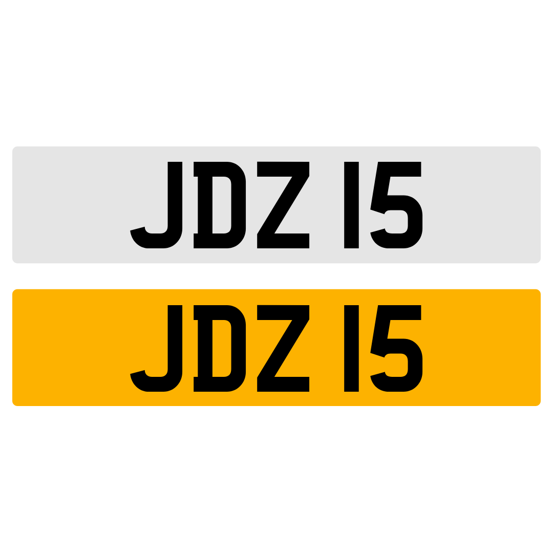 JDZ 15 NUMBER PLATE REGISTRATION NUMBERPLATE CHERISHED DATELESS NORTHERN IRISH NI