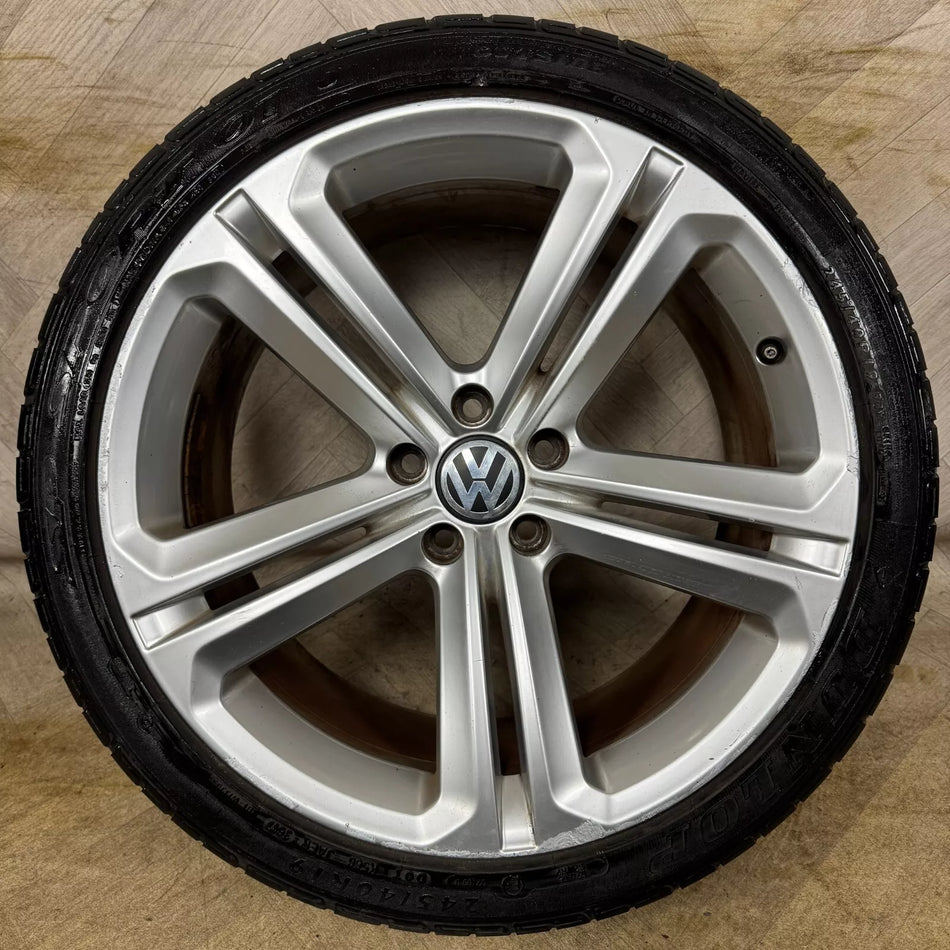 1X 19'' Genuine VW Tiguan R Line Mallory Single Alloy Wheel Tyre Alloy  5X112 Fitment  9J Et33 Part: 5N0601025T