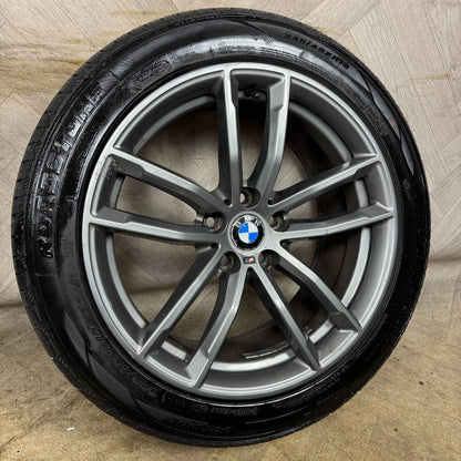 1X 18'' GENUINE BMW 5 SERIES GREY 662 M G30 G31 SPORT ALLOY WHEEL FRONT  5X112 FITMENT  8J ET30 PART: 8093405