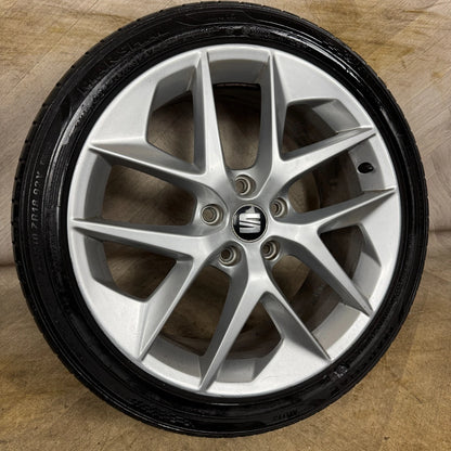1X 18'' GENUINE SEAT LEON FR PERFORMANCE MK3 ALLOY WHEEL TYRE SINGLE  5X112 FITMENT  7.5J ET51 CENTRE BORE: 57.1 PART: 5F0601025F
