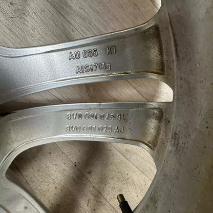 1X 18'' GENUINE AUDI A3 S LINE DOUBLE SPOKE WHEEL ALLOY TYRE SPARE  5X112 FITMENT  7.5J ET51 PART: 8V0601025BL/AJ