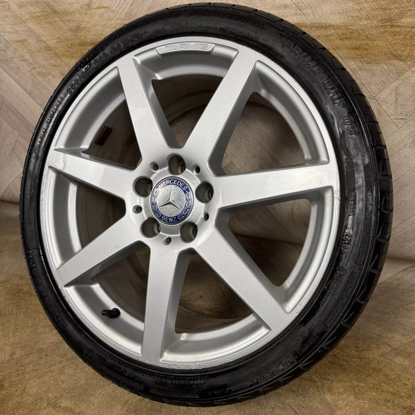 1X 18" GENUINE AMG MERCEDES C CLASS W204 SPORT SINGLE ALLOY WHEEL TYRE  5X112 FITMENT  8.5J ET54 PART: A2044019902