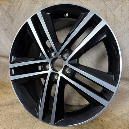 1X 17'' GENUINE SKODA FABIA RAPID WHEEL ALLOY BLACK DC  5X100 FITMENT  7J ET46 PART: 5JA601025F